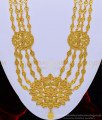 HRM532 - Buy Muslim Wedding Gold Jewellery Four Line Flower Design Long Governor Malai Collections Online