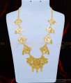 HRM533 - Traditional Gold Plated Single Line Gold Governor Malai Design Mini Haram Online