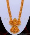 HRM540 - Attractive Matte Finish Kemp Stone Lakshmi Haram Nagas Antique Jewellery Online