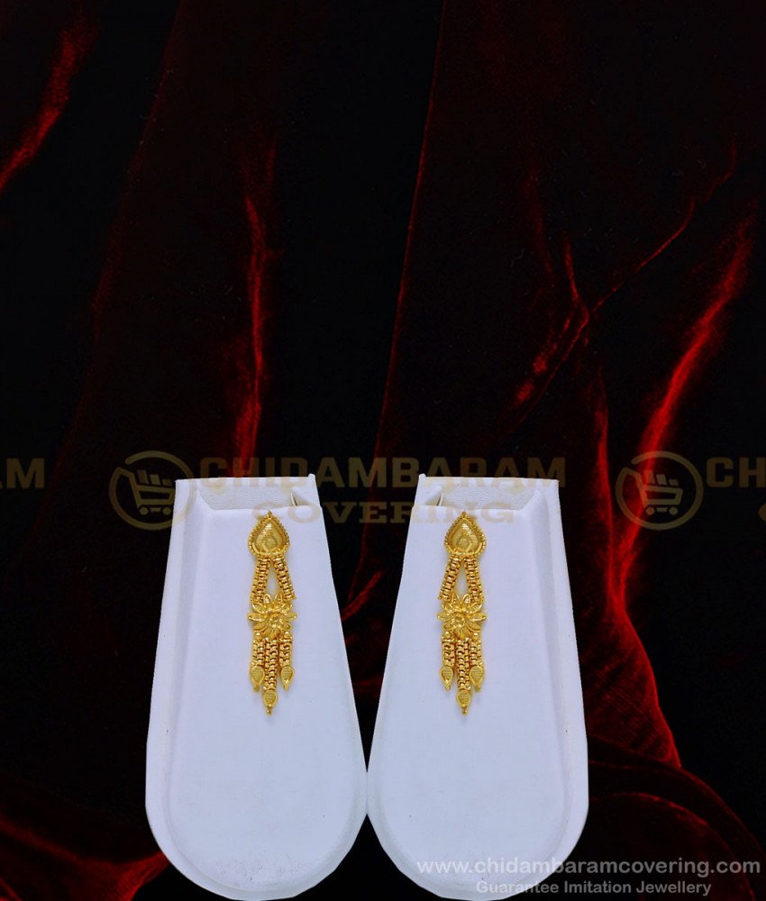 HRM548 - First Quality Gold Forming Haram Gold Look Long Haram with Necklace Earrings Combo Set