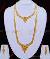 HRM549 - Buy First Quality Gold Forming Enamel Flower Design Haram with Necklace Earrings Combo Set