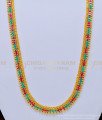HRM553 - Original Gold Plated Party Wear Ruby Emerald Ad Stone Haram for Women