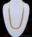 HRM553 - Original Gold Plated Party Wear Ruby Emerald Ad Stone Haram for Women