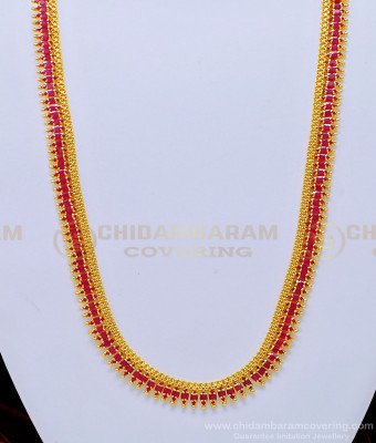 HRM554 - Attractive Party Wear Full Ruby Stone Haram Imitation Jewellery Online