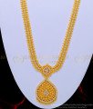 HRM567 - Pure One Gram Gold Bridal Wear Gold Design White Stone Haram Online