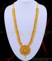 HRM577 - Pure One Gram Gold Bridal Gold Design Multi Stone Leaf Model Haram Online