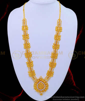 HRM582 - Unique Stunning Gold Ad White Stone Bridal Wedding Jewellery Stone Haram Online 