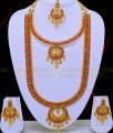 HRM587 - Premium Quality Temple Jewellery High Quality Stone Semi Bridal Jewellery Set Online 