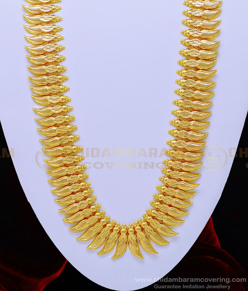 HRM596 - Latest Design Mango Mala Long Haram One Gram Gold Bridal Jewellery Buy Online 