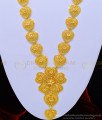 HRM621 - Attractive White Stone Flower Design Long Haram Gold Plated Jewellery Online 