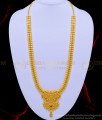 HRM629 - Latest Haram Design Full Leaf Pattern Ruby Stone Long Haram One Gram Gold Jewellery Online