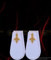 HRM637 - Latest White and Ruby Ad Stone Full Mango Work Heavy Gold Plated Haram With Earrings Set 
