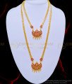 HRM642 - New Collection Gold Plated Bridal Wear Original Kemp Jewellery Ruby Stone Haram Necklace Set 