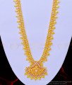 HRM665 - Traditional Lakshmi Design Full White Stone Haram Gold Paled Jewellery
