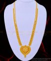 HRM671 - Beautiful Single Stone Heart Design One Gram Gold Long Haram Online