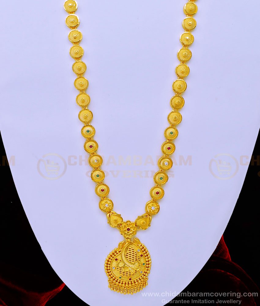 HRM675 - Bridal Wear First Quality Real Gold Look Gold Forming Stone Haram Online