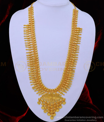 HRM684 - Kerala Jewellery Bridal Wear Latest Mullapoo Malai Gold Haram Design for Women