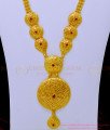 HRM710 - Latest Gold Haram Design Heavy Gold Beads Gold Plated Long Ruby Haram Online