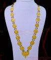 HRM734 - Gold Plated Islamic Crescent Double Line Black Crystal Long Galsar Chain for Women