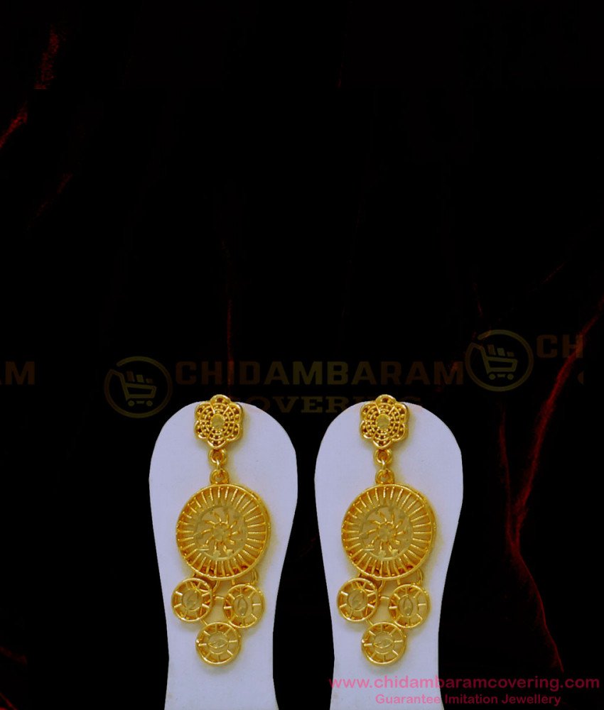 HRM739 - Grand Arabian Jewellery Gold Haram Design with Earrings Modern Bridal Jewellery Set
