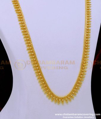 HRM745 - One Gram Gold Simple Gold Design Gold Beads U Shape Long Haram Design for Women
