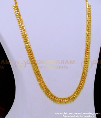 HRM746 - Real Gold Design Simple Gold Beads U Shape Long Haram Design Online