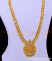 HRM753 - South Indian Jewellery White Stone Traditional Haaram Design for Wedding 