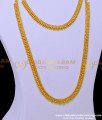 HRM766 - Traditional Gold Look Light Weight Gold Beads Plain Long Haram with Necklace Set