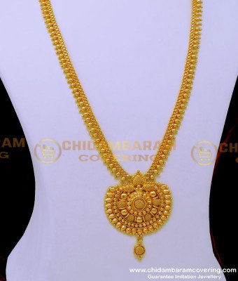 HRM769 - Latest Imitation Jewellery Gold Long Haram Designs