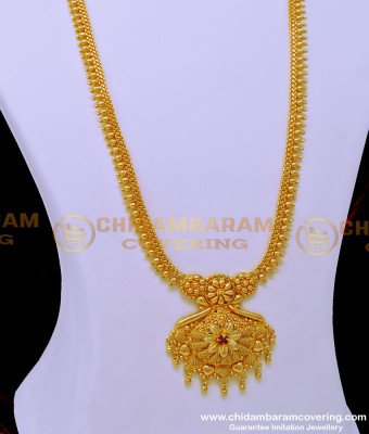 HRM770 - New Model Gold Covering Ruby Stone Haram for Women 