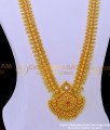 HRM779 - Latest One Gram Gold Plated White Stone Long Haram Design Online