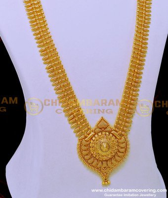 HRM783 - Traditional Gold Design Net Pattern Mullapoo Long Haram Online