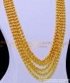 HRM785 - Latest Five Line Gold Balls Haram Chandraharam Designs for Women 