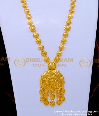 HRM824 - Bridal Wear First Quality Gold Plated Dubai Gold Haram with Earrings