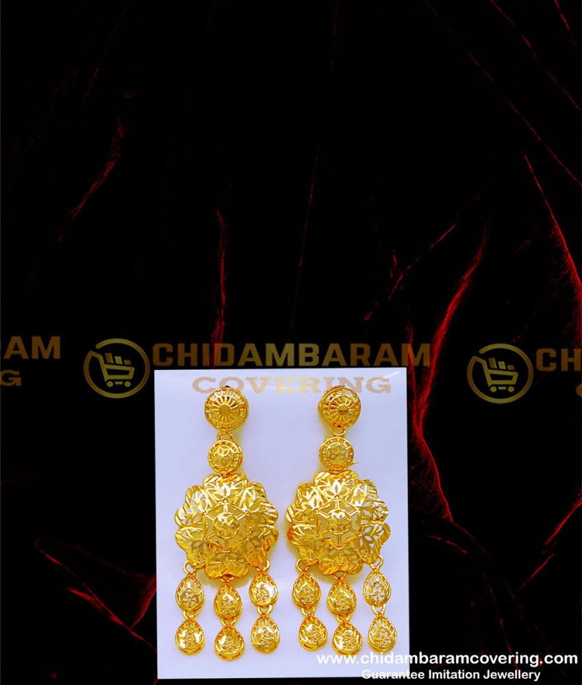 HRM824 - Bridal Wear First Quality Gold Plated Dubai Gold Haram with Earrings