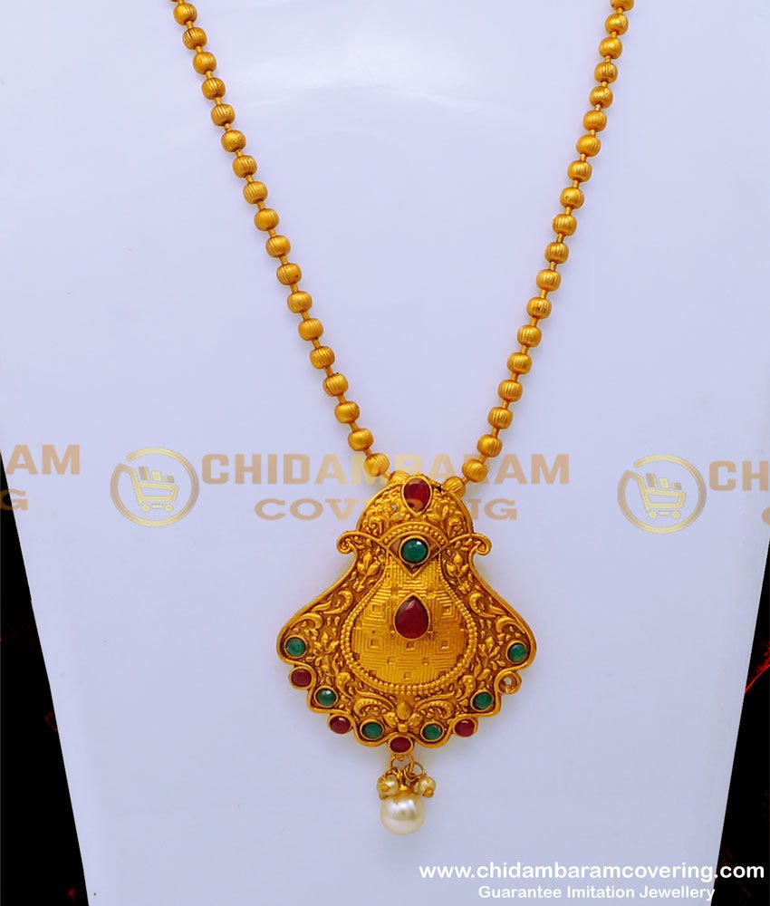 HRM827 - South Indian Traditional Temple Jewellery Set for Women