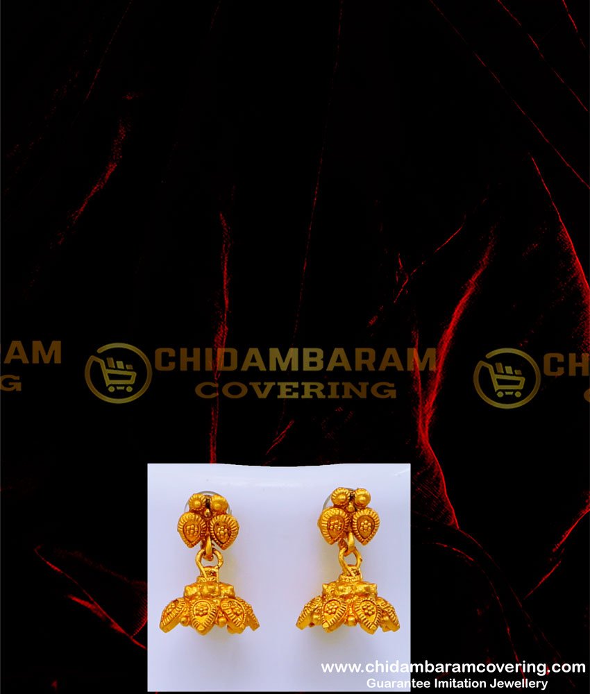 HRM828 - Traditional Temple Jewellery Designs Haram Jhumkas Set