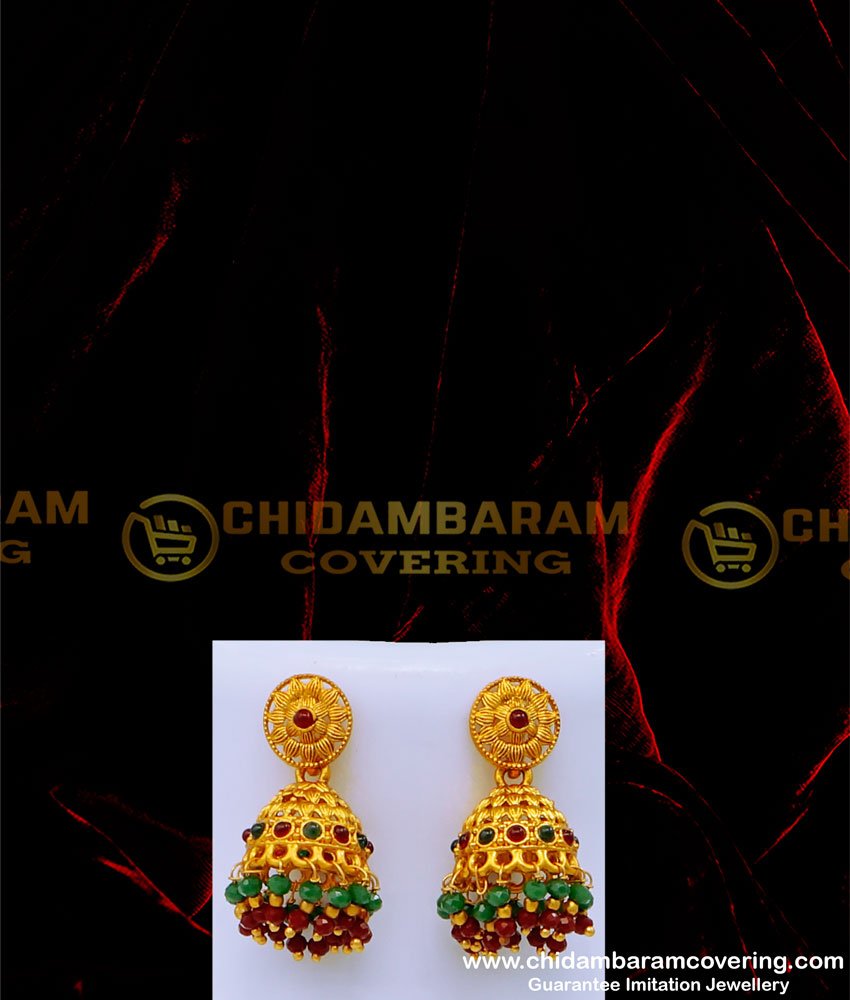 HRM829 - Latest Kemp Stone Lakshmi Design Temple Jewellery Online