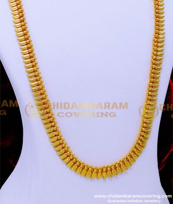 HRM844 - Beautiful Leaf Design Plain Gold Plated Haram Design 