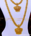 HRM864 - Latest One Gram Gold White Stone Haram Set for Wedding