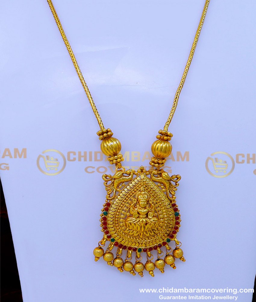 HRM875 - Simple Lakshmi Pendant Chain Antique Jewellery Collection