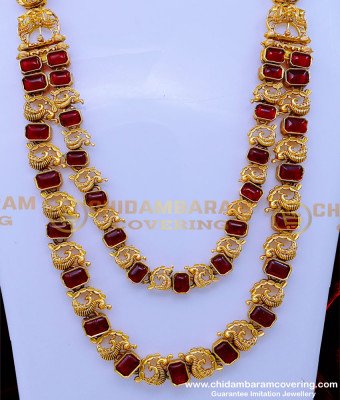 HRM879 - Modern Peacock Design Kemp Stone Antique Jewellery Set