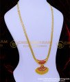 HRM883 - Latest Ruby Stone One Gram Gold Long Haram Online Shopping