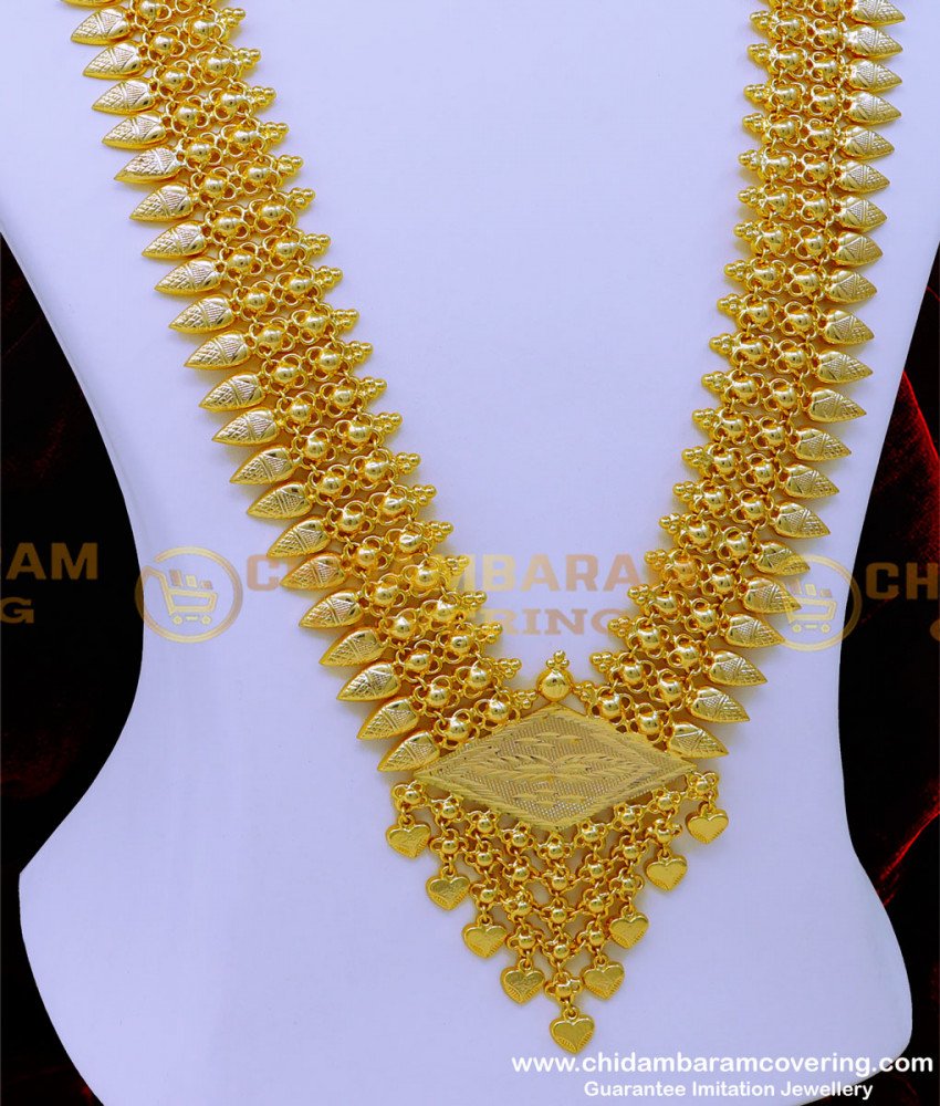 HRM889 - Gold Design Long Haram Kerala 1 Gram Gold Jewellery Online