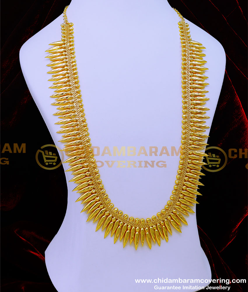 HRM890 - Kerala Wedding Jewellery Light Weight Mullamottu Mala Designs 