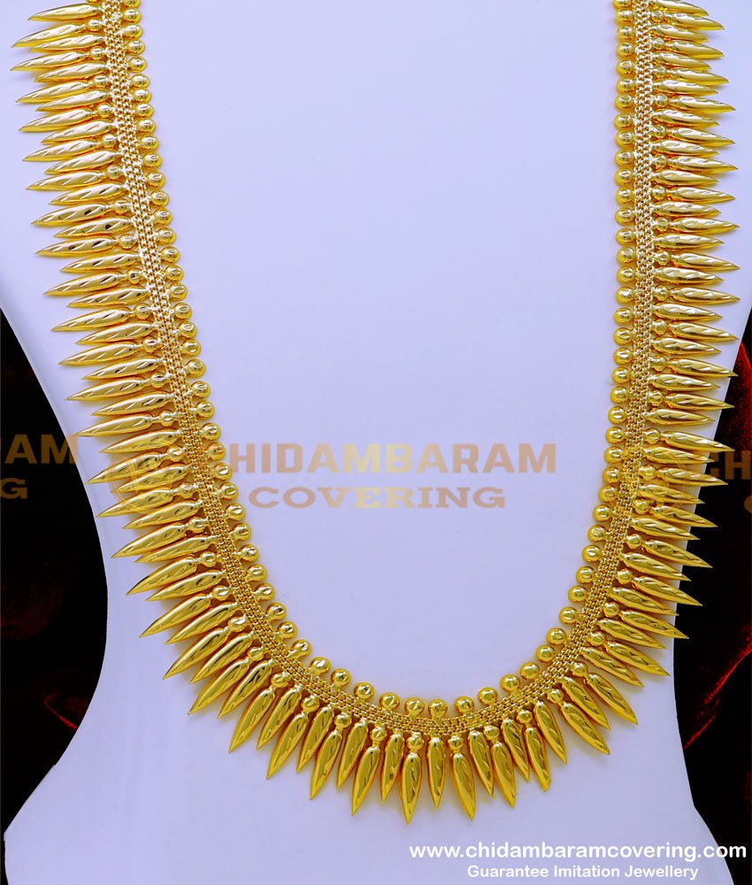 HRM890 - Kerala Wedding Jewellery Light Weight Mullamottu Mala Designs 