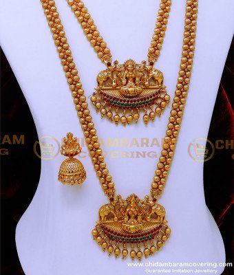 HRM909 - First Quality Antique Temple Jewellery Set for Marriage