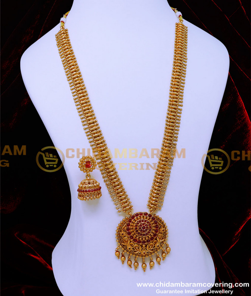 HRM913 - Best Quality Mullapoo Design Bridal Antique Jewellery Sets Online