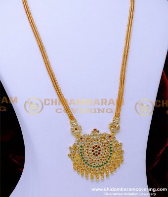 HRM923 - Traditional Stone Short Haram Impon Jewellery Online