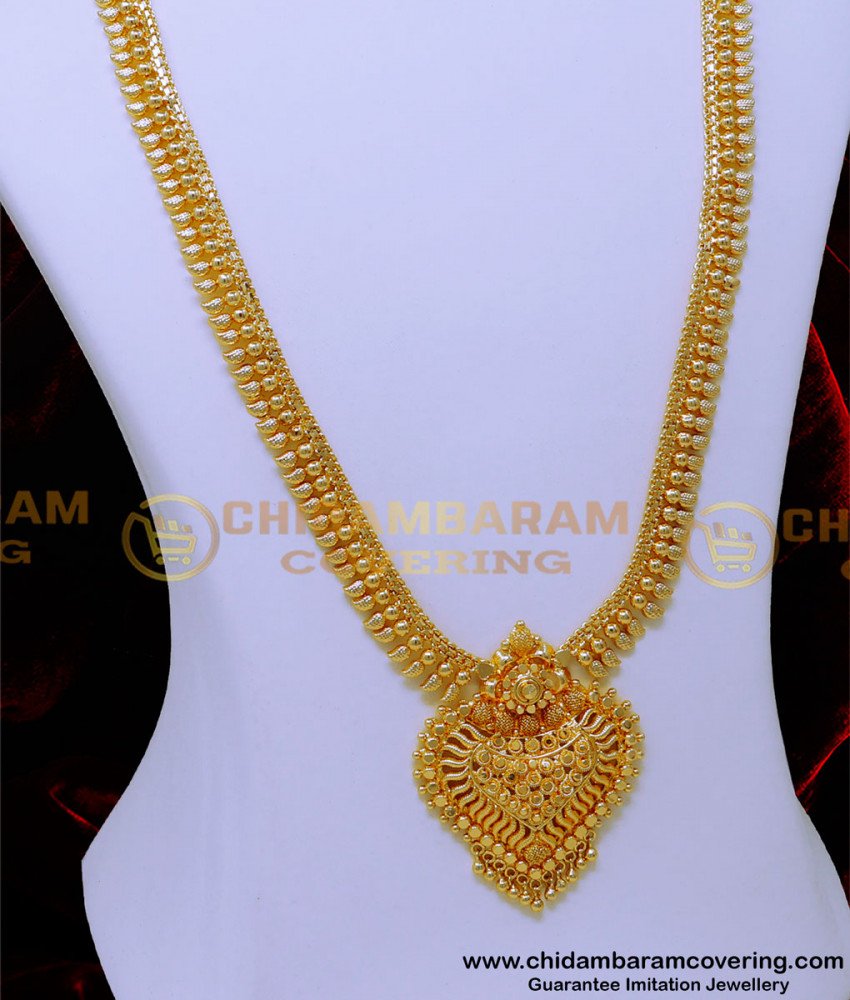HRM946 - Plain Gold Long Haram Designs 1 Gram Gold Plated Jewellery